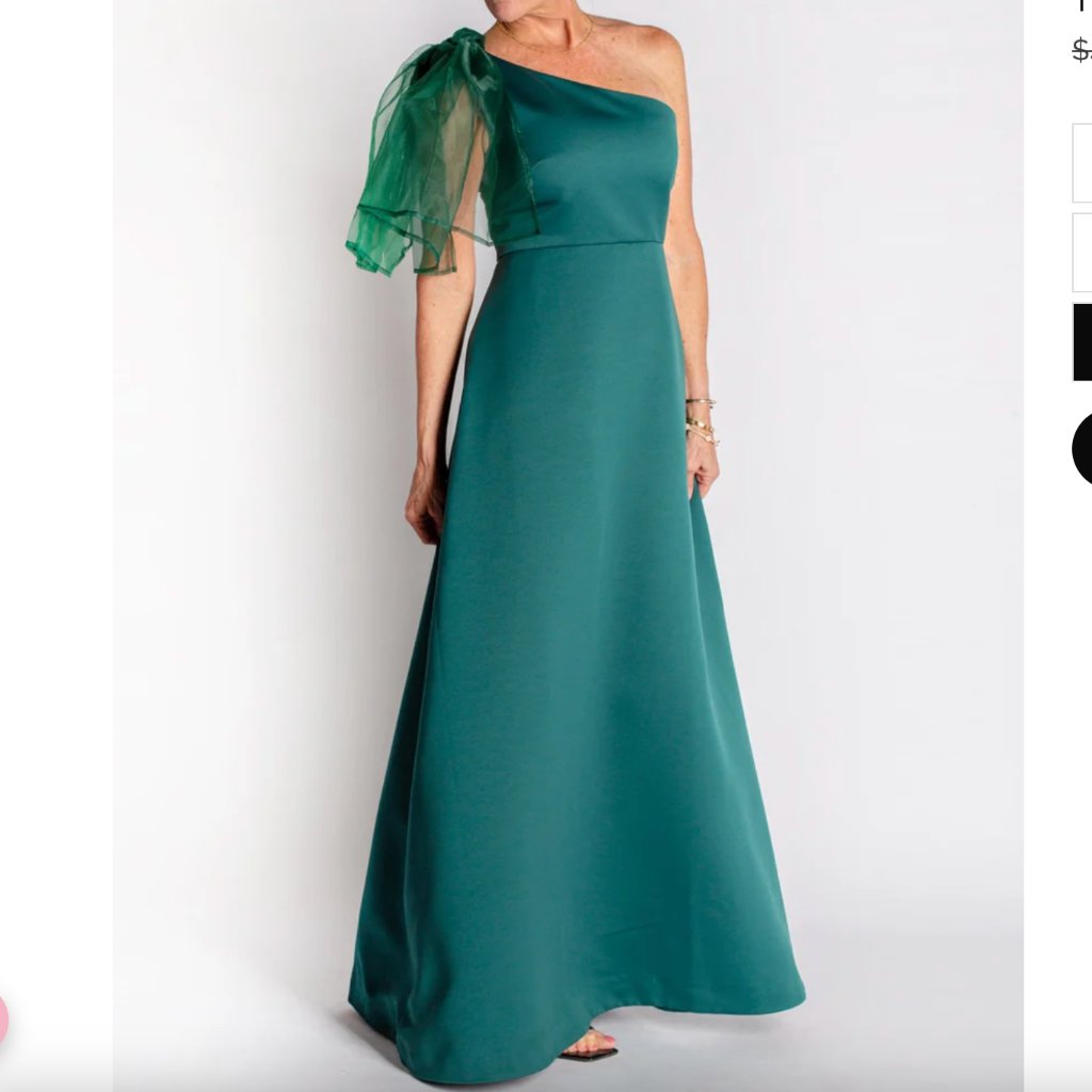 Nwt Camilyn Beth Vivienne Gown Elegant One-Shoulder Black Tie Dress